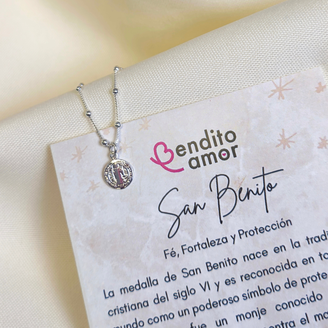 Pulsera de Protección San Benito – Plata 925