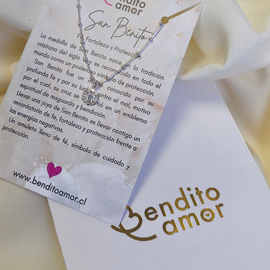 Pulsera de Protección San Benito – Plata 925