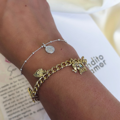 Pulsera de Protección San Benito – Plata 925