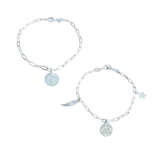 Pulsera plata Bendito amor personalizada