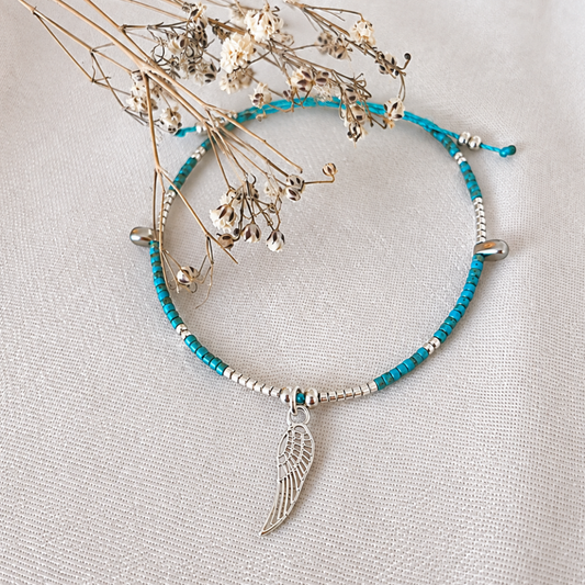 Pulsera amazonas y turquesa amor