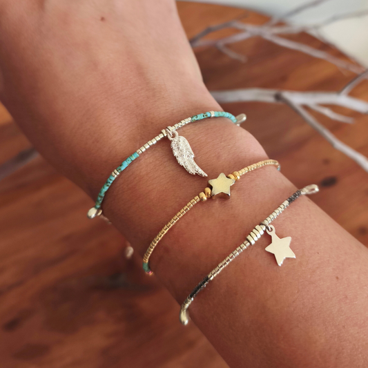 Pulsera amazonas y turquesa amor