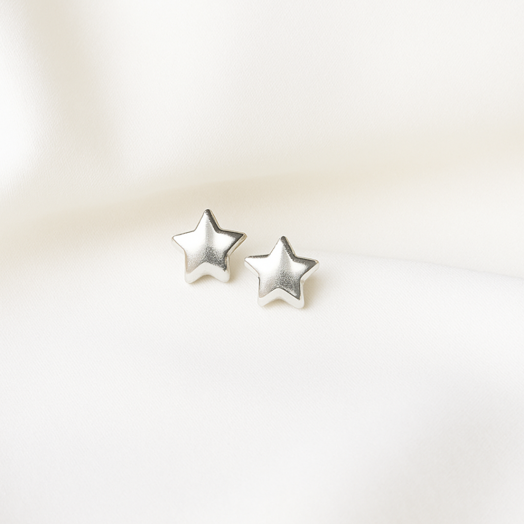 Aros de plata estrella Mimosa