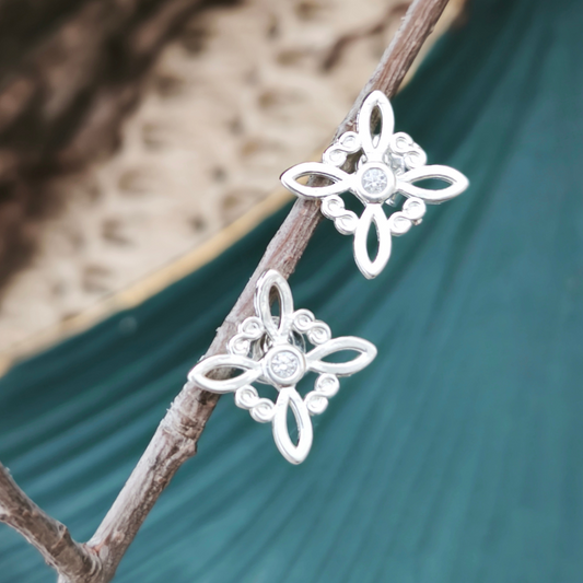 Aros plata nudo de bruja