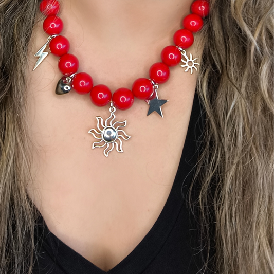 Maxi Collar Rojo Zapallar