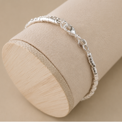 Pulsera de Mostacillas de Plata 925 | Elegancia para todos los días