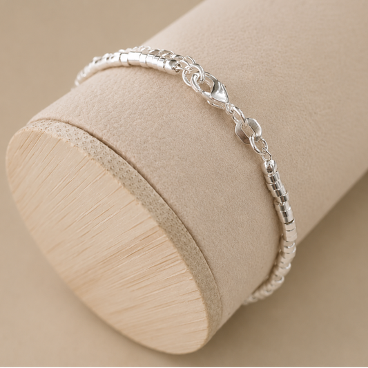 Pulsera de Mostacillas de Plata 925 | Elegancia para todos los días