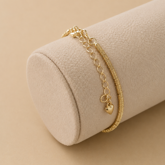 Pulsera de Mostacillas Argolla Bañada en Oro | Un básico para todos los días