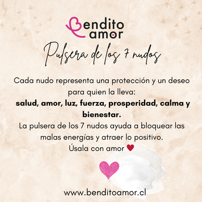 Pulsera de Hilo Rojo Ajustable – 7 Nudos de Protección