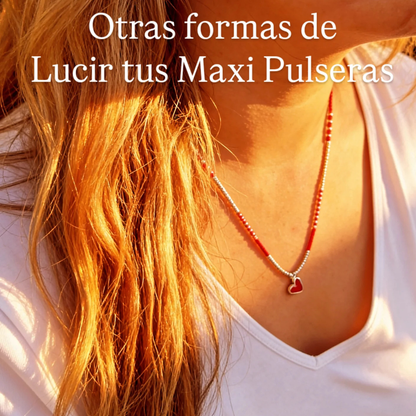 Maxi Pulsera Roja de Protección “Alma” – Estrella de Plata