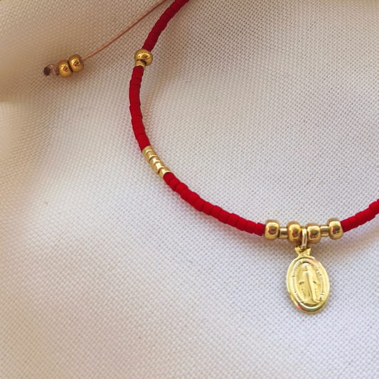 Pulsera roja virgen milagrosa