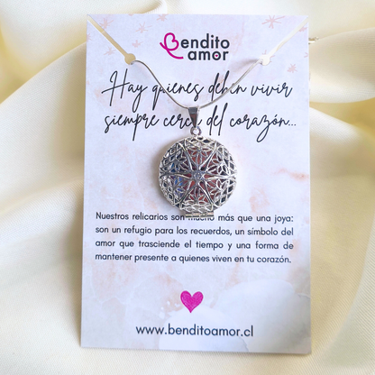 Relicario cofre Bendito amor/ incluye foto