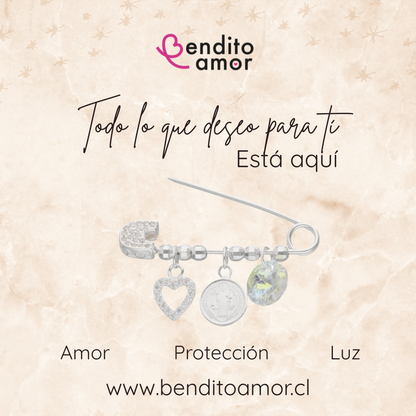 Prendedor de Protección – Amor, Luz y Resguardo para los Más Pequeños