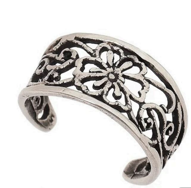 Anillo ajustable flores y alegria