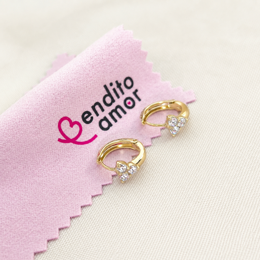 Argollas de Oro Laminado 14K con Circones– 13 mm