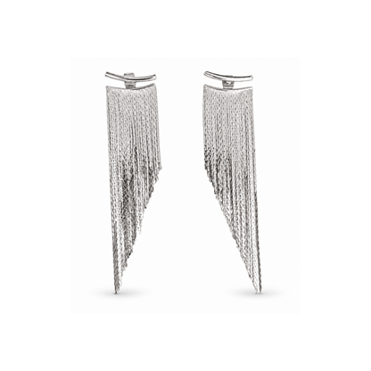 Aros Cascada Plata  – flecos que se mueven contigo
