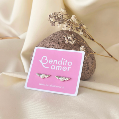 Aros Alas de Corazón – Plata 925