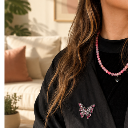 Prendedor Mariposa Circones de colores