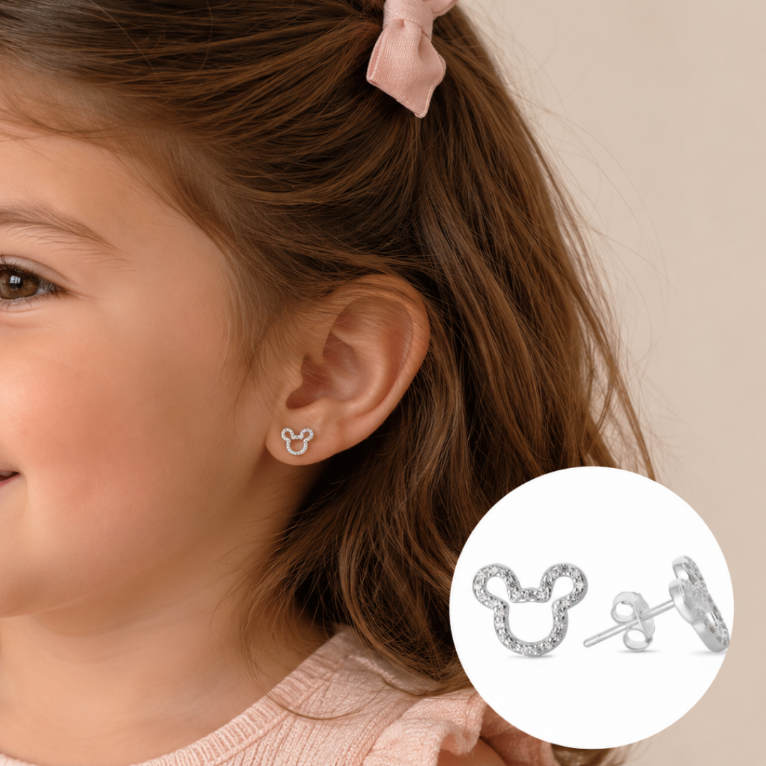 Aros Minnie con Circones Plata 925 ✨