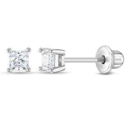 Aros solitario plata 925 con circón