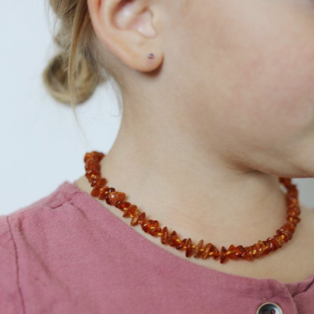 Collar de ámbar báltico bebé 33 cm + certificado, directo desde Lituania