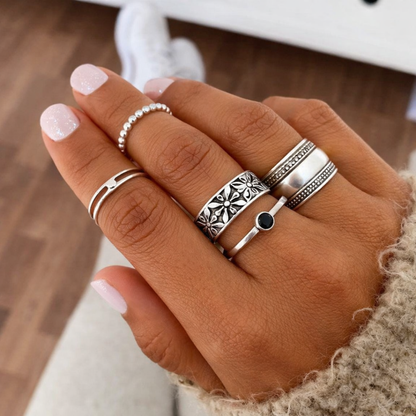 Anillo midi plata Orquidea