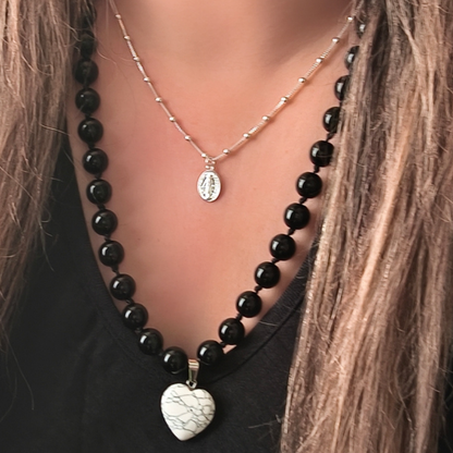 Collar Cadena Veneciana de Plata 925 con Medalla Milagrosa – 45 cm