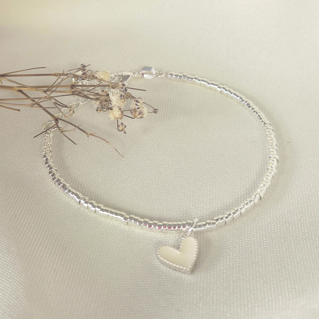 Pulsera Corazón Nude de Plata 925 | Elegancia para todos los días | Bendito Amor