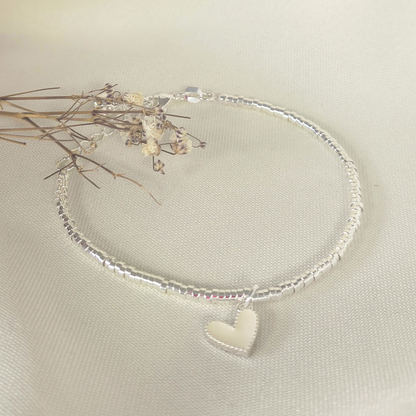 Pulsera Corazón Nude de Plata 925 | Elegancia para todos los días | Bendito Amor