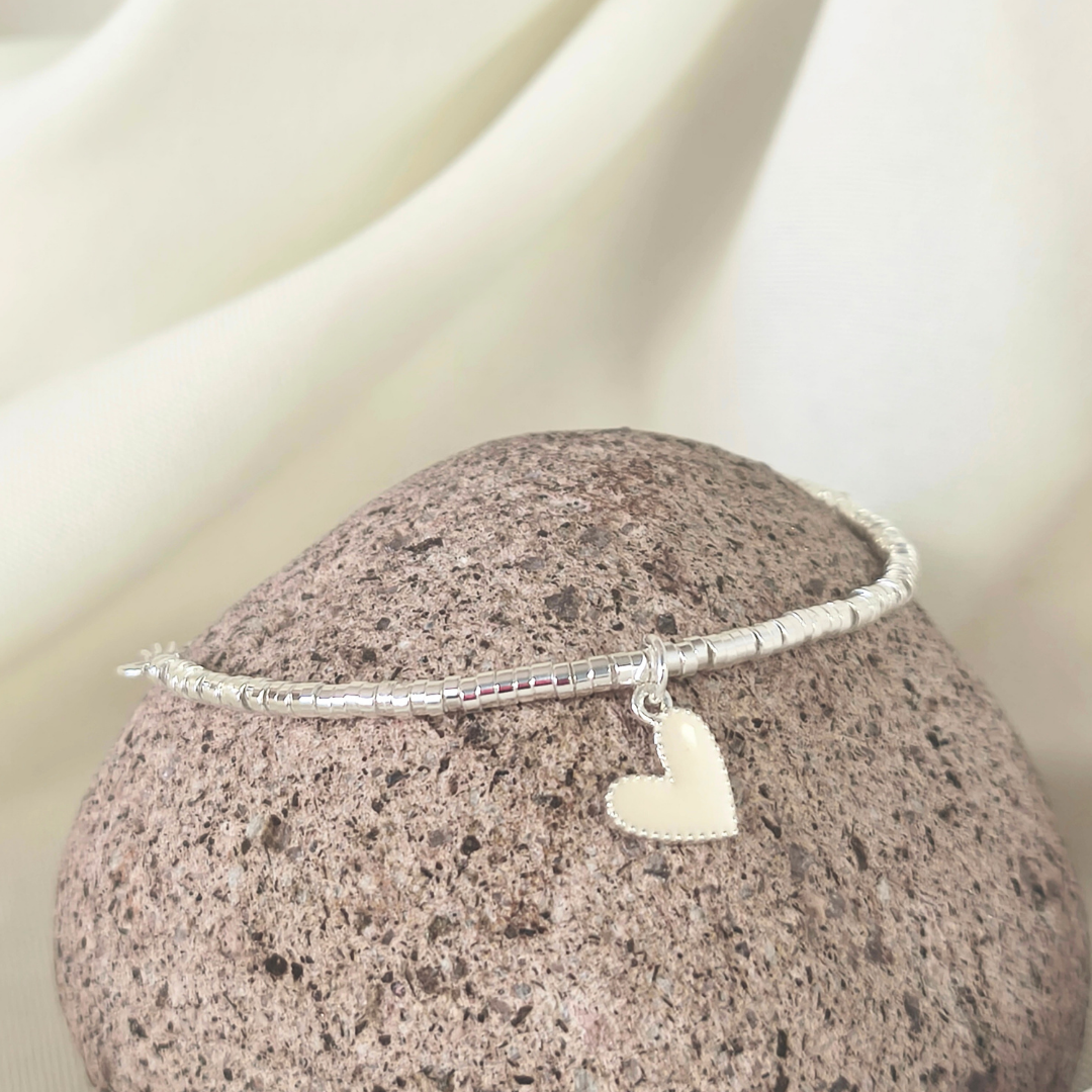 Pulsera Corazón Nude de Plata 925 | Elegancia para todos los días | Bendito Amor