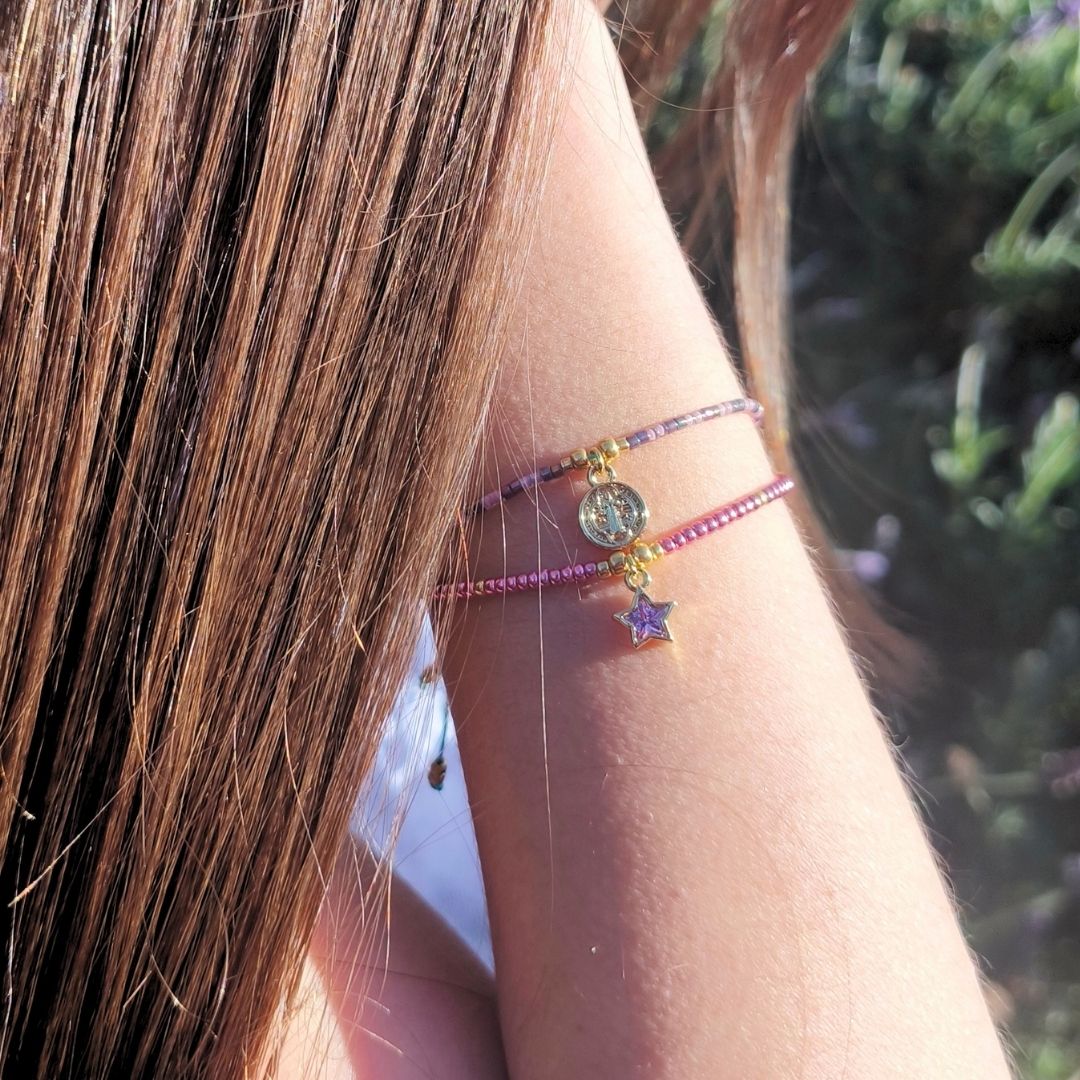 Pulsera de protección infantil con Medalla de San Benito | Protección y Amor para las más Pequeñas