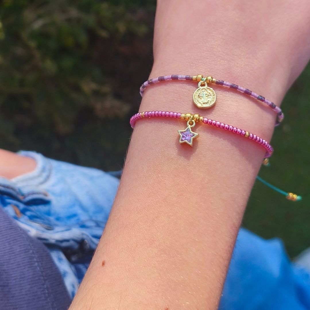 Pulsera de protección infantil con Medalla de San Benito | Protección y Amor para las más Pequeñas