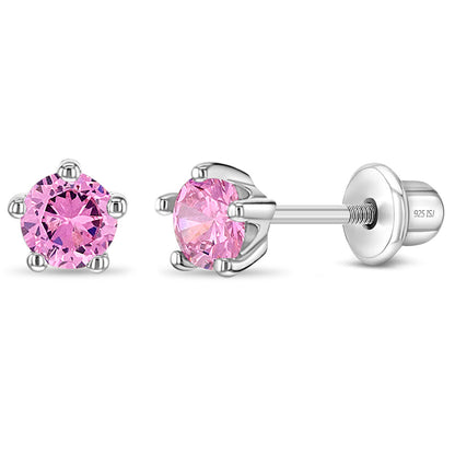 Aros Circón Rosado de Plata 925 Certificada | Brillo delicado para cada día | In Season Jewelry