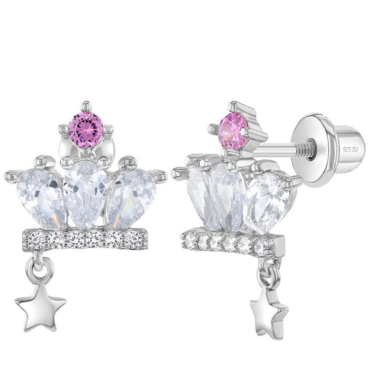 Aros de corona mix de piedras y con estrella colgante