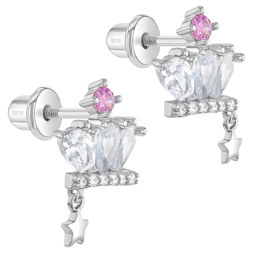Aros de corona mix de piedras y con estrella colgante