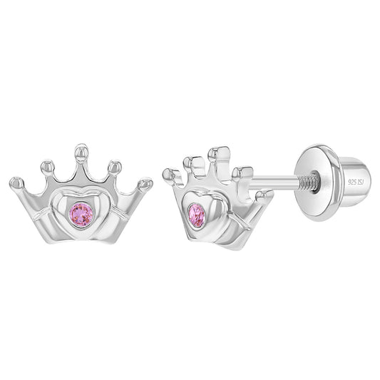 Aros "Mi Princesa" plata 925 y circones
