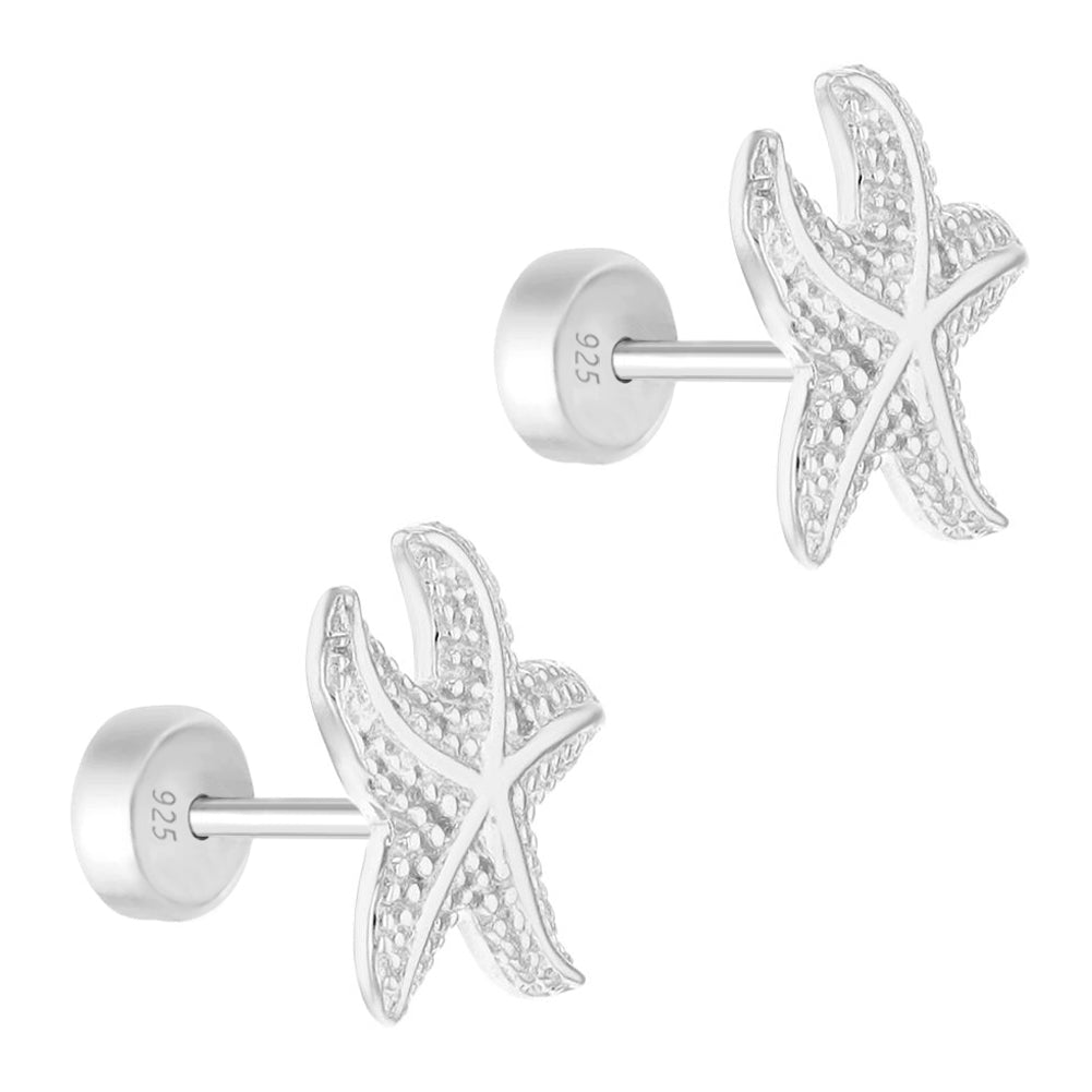 Aros de estrella de mar para bebes niñas y adolescentes