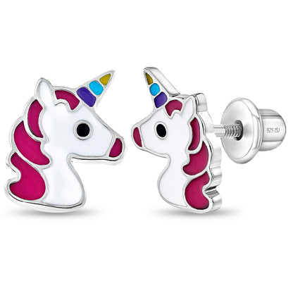 Aros Unicornio de Plata 925 Certificada | La magia de creer en los sueños