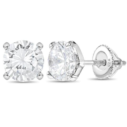 Aros de Circonita Transparente 6 mm con Cierre de Rosca