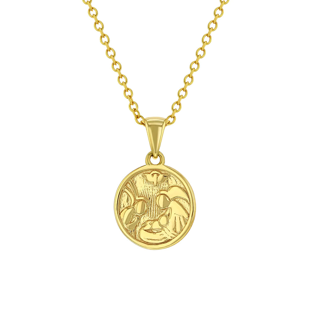 Collar con medalla del angel guardian para niñas y adolescentes