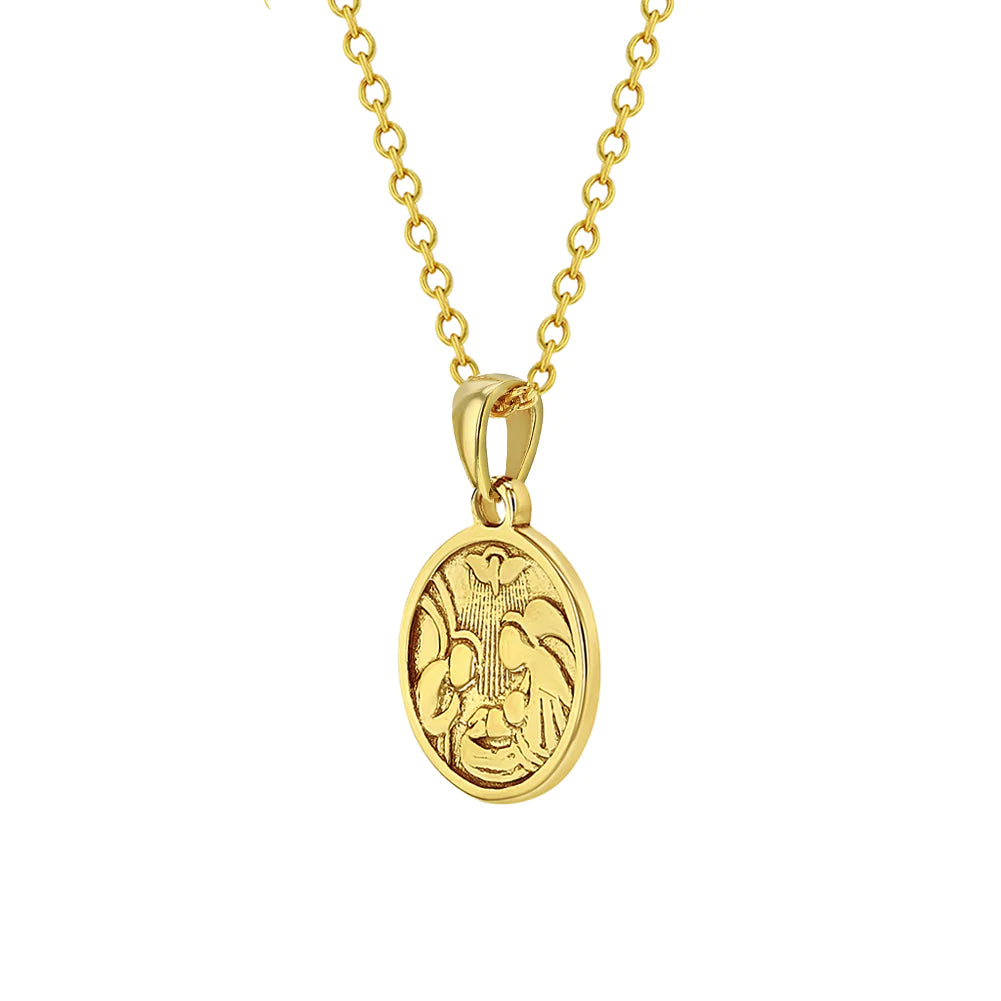 Collar con medalla del angel guardian para niñas y adolescentes