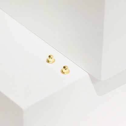 Tornillos de oro amarillo de 14K con cierre de rosca