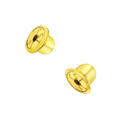 Tornillos de oro amarillo de 14K con cierre de rosca